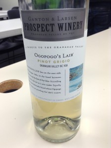 2011 Prospect Winery "Ogopopo's Lair" Pinot Grigio