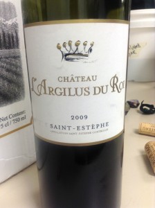 2009 Château L'Argilus du Roi Saint-Estèphe