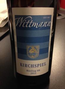 Wittman 2012 "Westhofen Kirchspiel" GG Riesling Trocken Qualitätswein